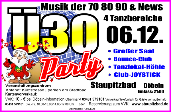 Ü30 Party 06.12.2025 flyer. Kopie