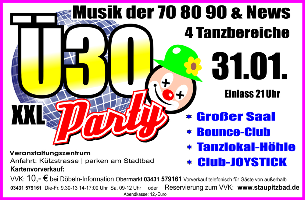 Ü 30 Flyer 2026